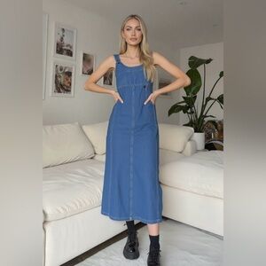 Vintage Denim Maxi Dress
